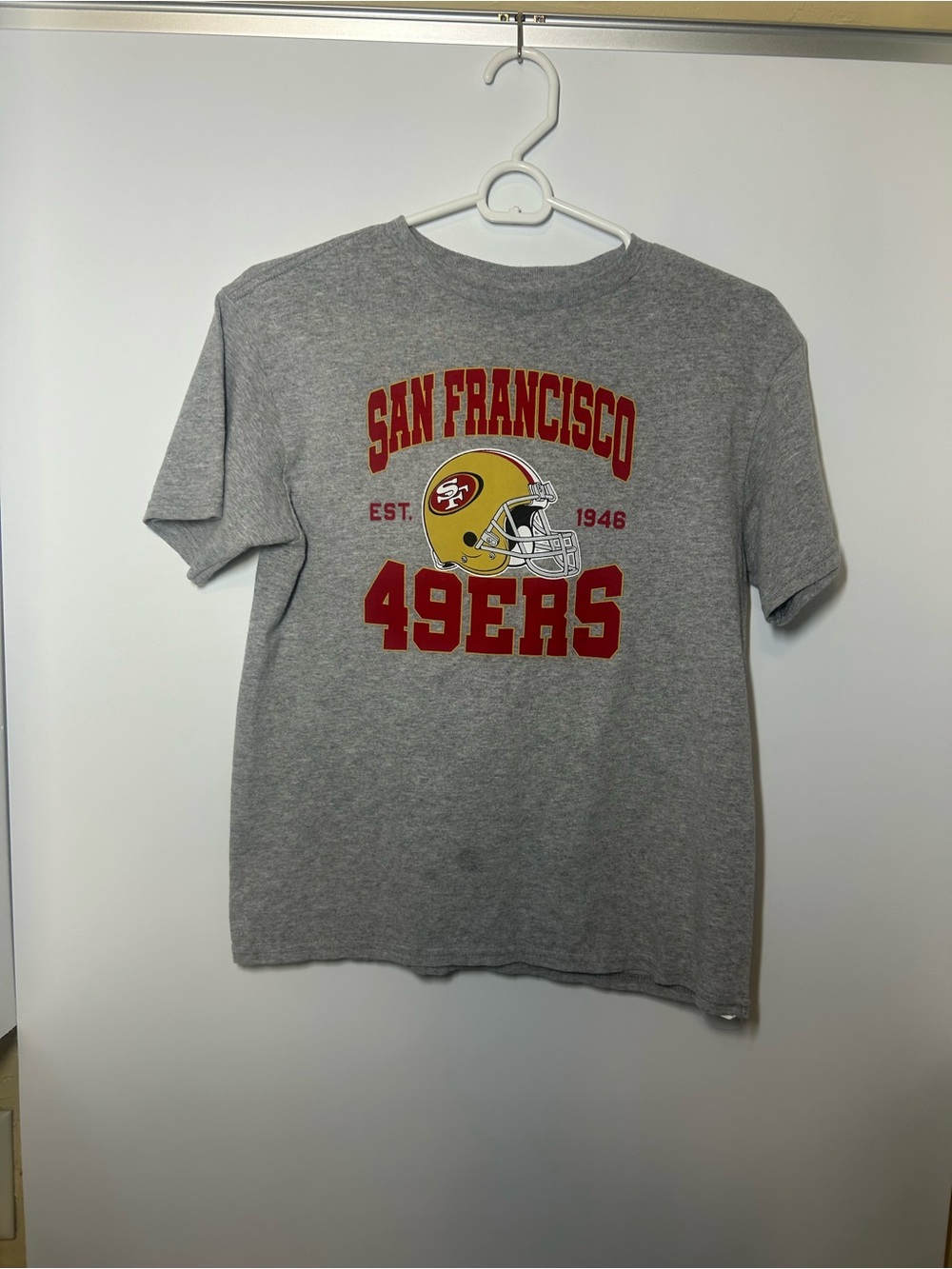 Team Apparel Grey NFL Graphic Tee with Red Accent